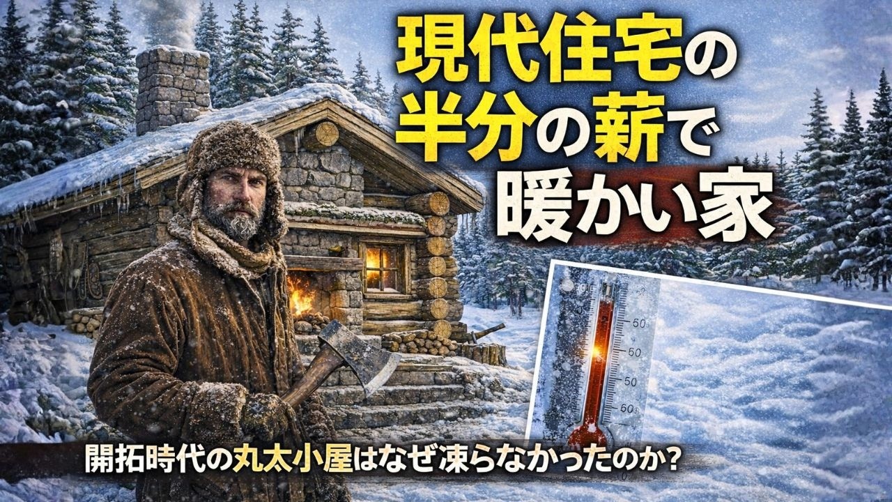 なぜ開拓時代の丸太小屋は、現代住宅の半分の薪で暖かさを保てたのか