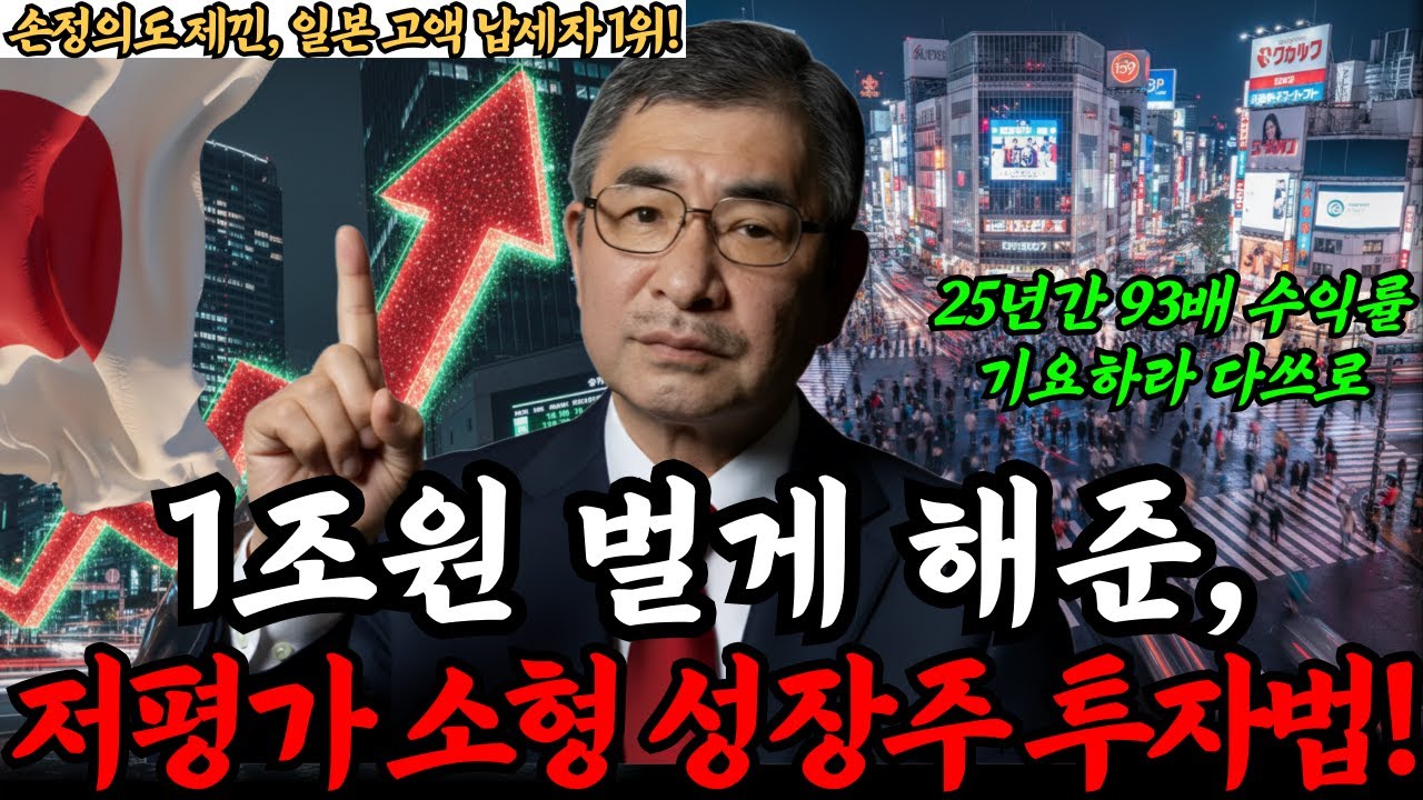 손정의도 제낀, 일본 고액 납세자 1위 기요하라 다쓰로의 25년간 93배 수익률로 1조원 번 저평가 소형 성장주 투자 전략 | 가치투자 | 성장주 | 가치주 | 우량주 | 장기투자