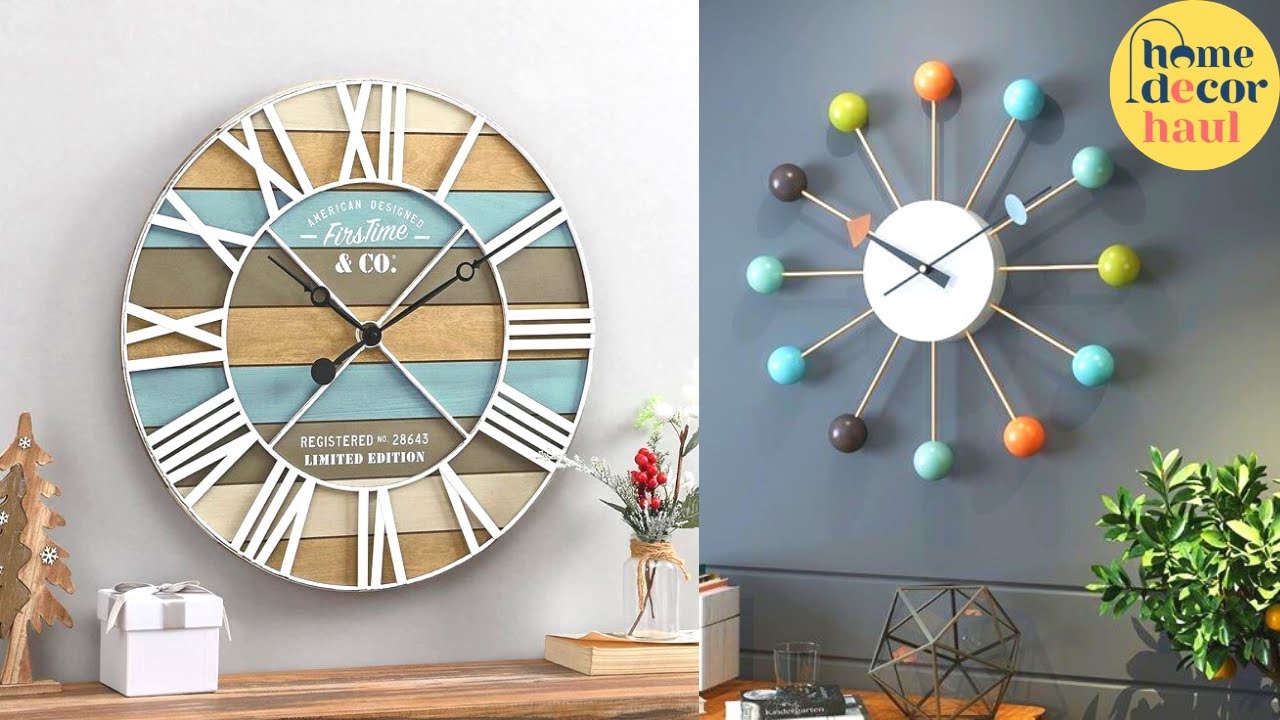 Living Room Wall Decor With Modern Clock Designs | Latest Large Wall Clock For Interior Design