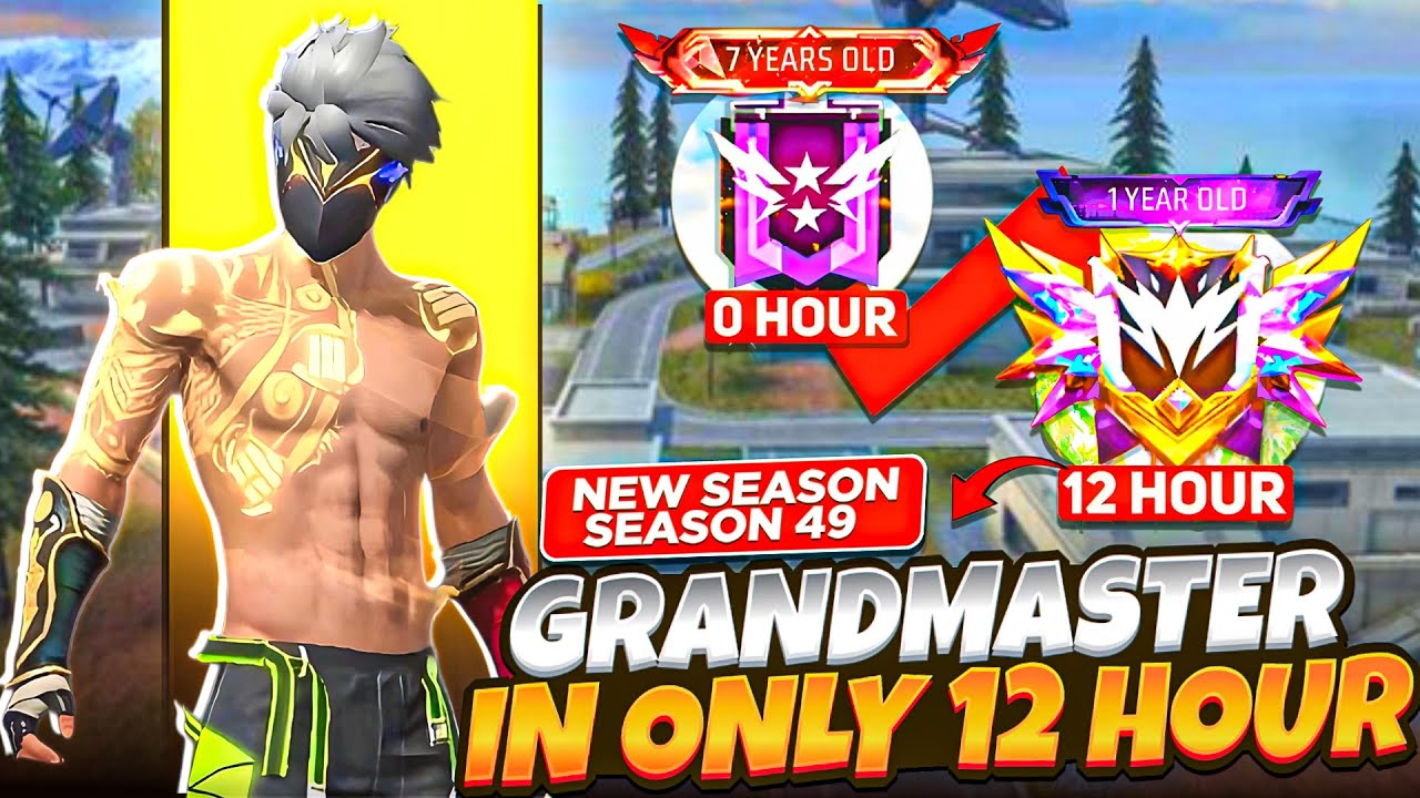 It Is Possible To Achieve Grandmaster In Just 12 Hours 🤔 For 1 Year Old Free Fire Player ?! 🥶
