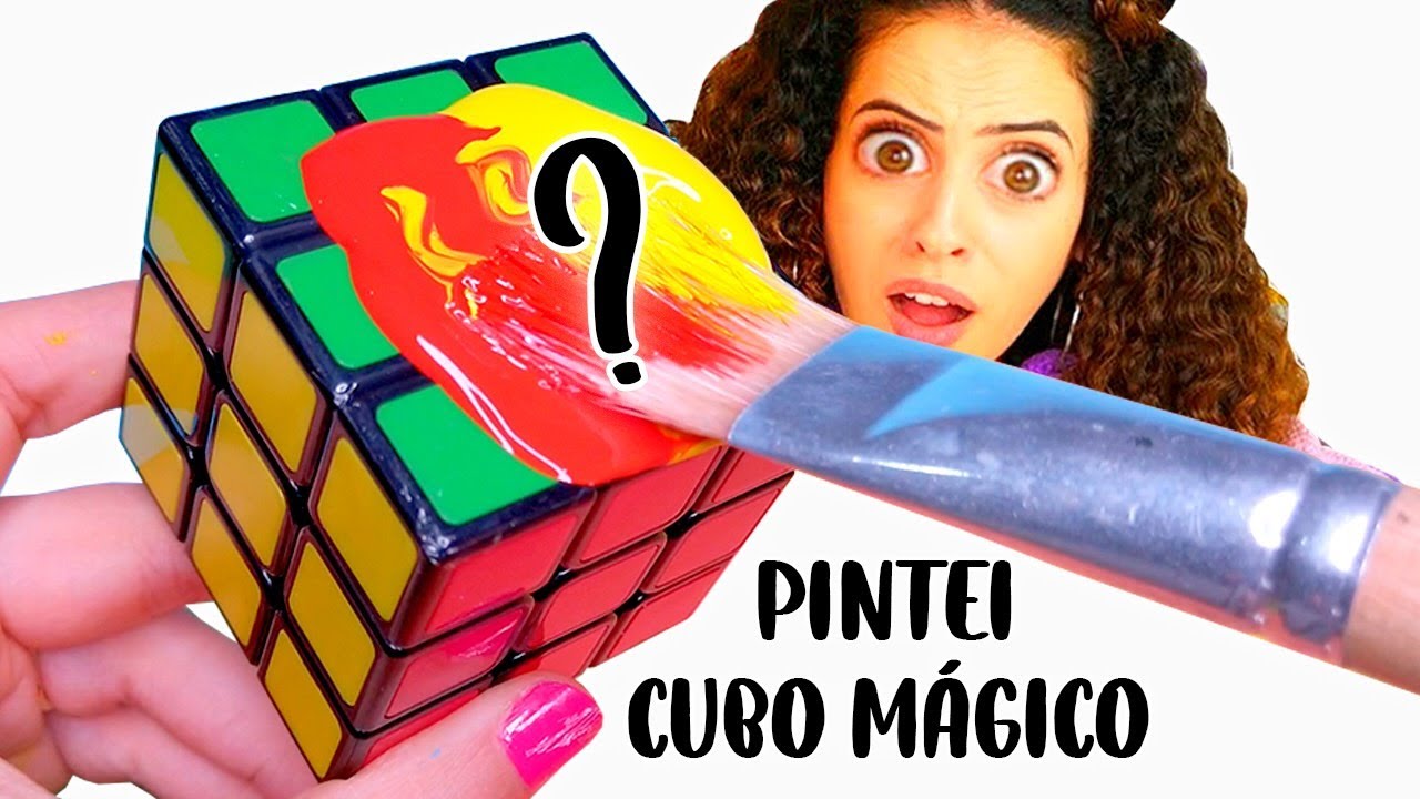 PINTEI TODOS OS LADOS de um CUBO MAGICO com emoções de DIVERTIDAMENTE ! Paula Stephania