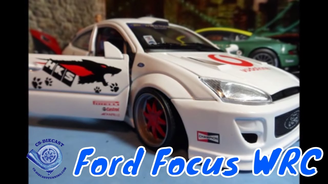 custom made ford focus WRC Burago 1:18 diecast model