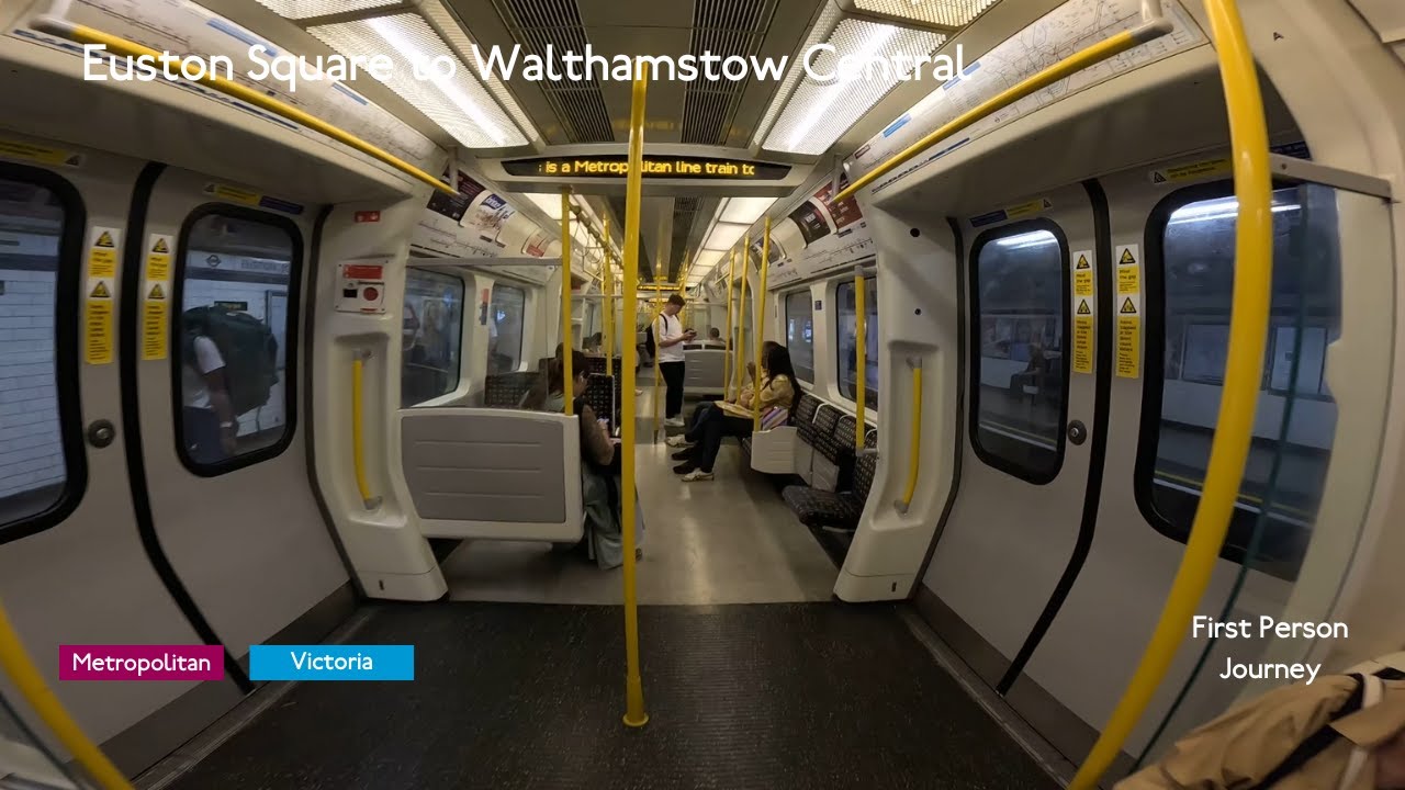 London Underground First Person Journey - Euston Square to Walthamstow Central