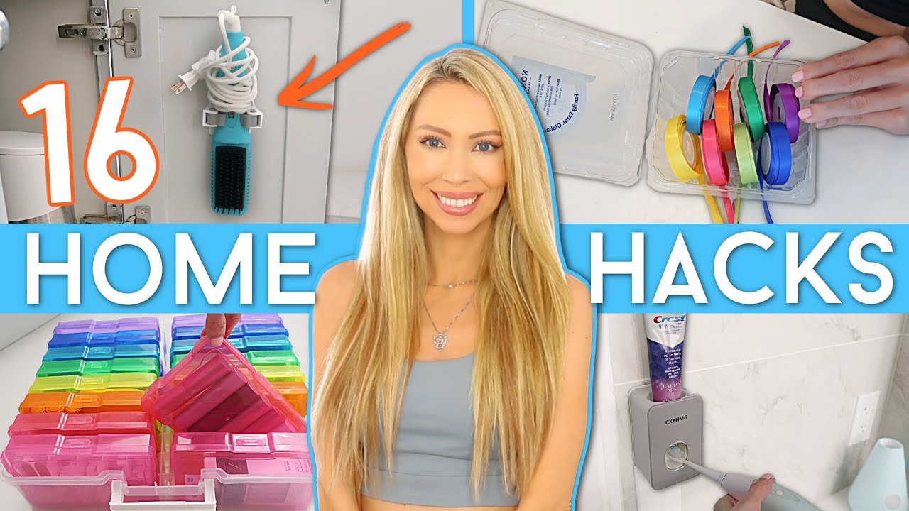 16 *NEW* GENIUS HOME HACKS TO MAKE YOUR LIFE DRAMATICALLY BETTER!