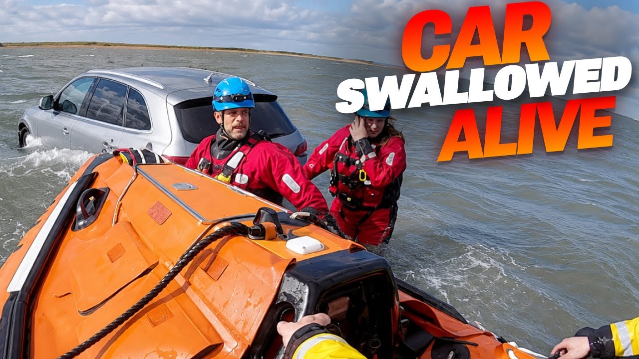 Family Trapped in Car as Causeway Floods Fast | Saving Lives at Sea