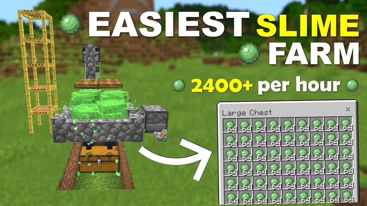 Easy Slime Farm Tutorial for Minecraft 1.21 Bedrock – Simple!