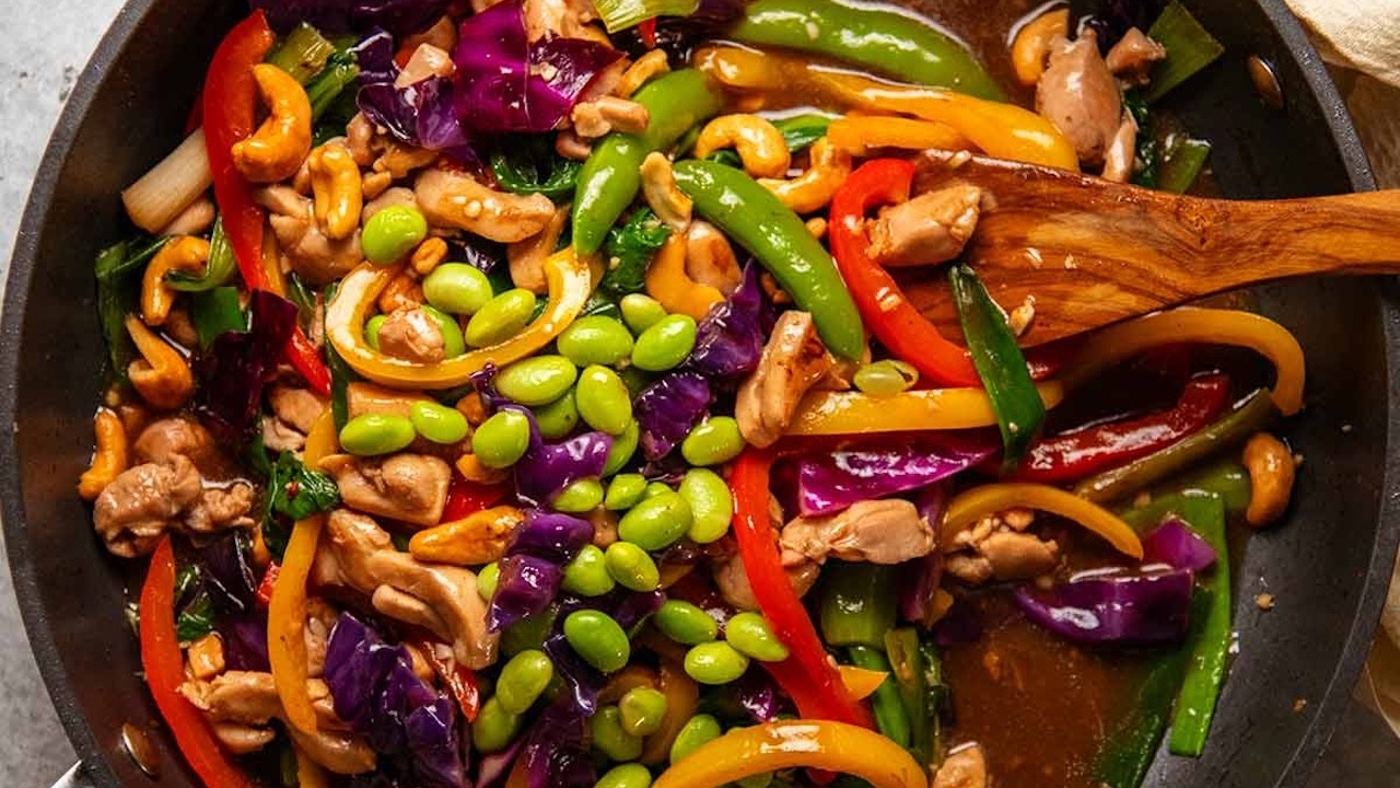 Rainbow Chicken Stir Fry