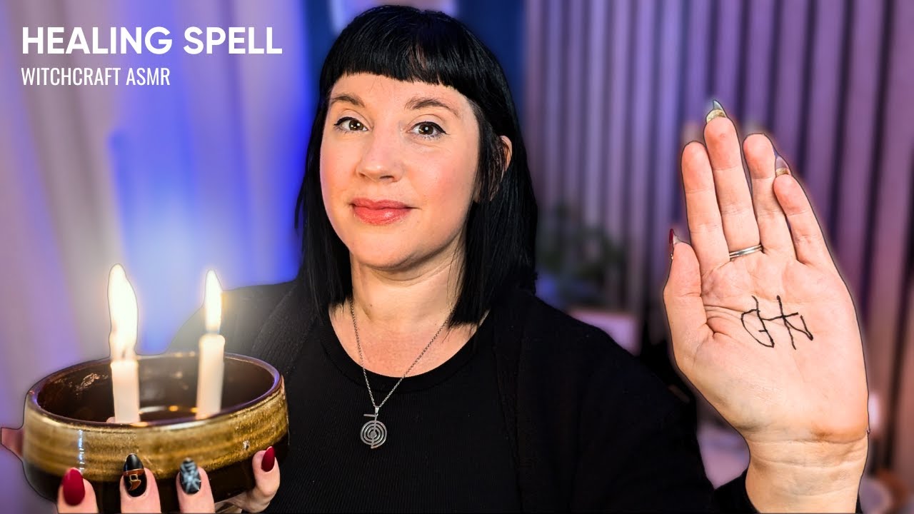 ASMR Witchcraft ✨| Healing Spell for Emotional & Physical Pain 🤲🏻#ASMRReiki #healing  #witch #asmr