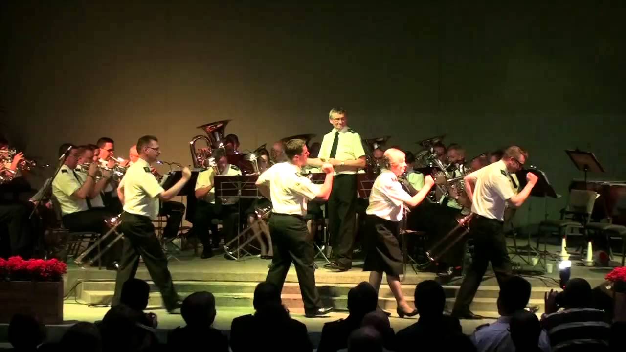 Regent Hall Band features the Trombone Section playing I will follow him in Brazil