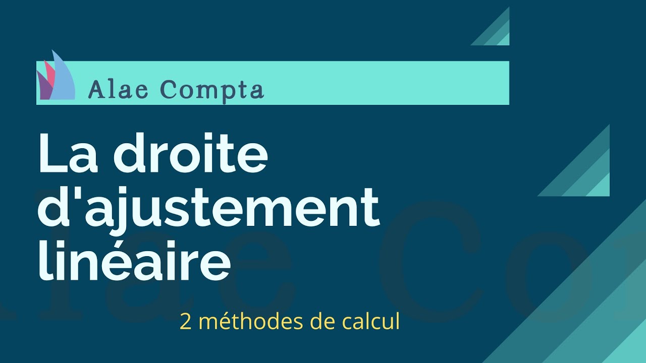 Gestion Budgétaire : La droite d'ajustement linéaire (Cours avec exemple) en DARIJA