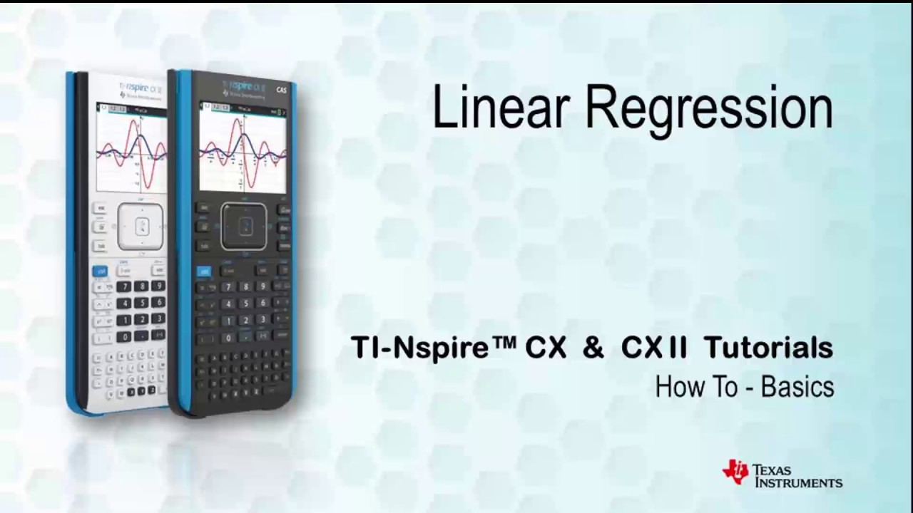 How to Perform Linear Regression with TI nspire