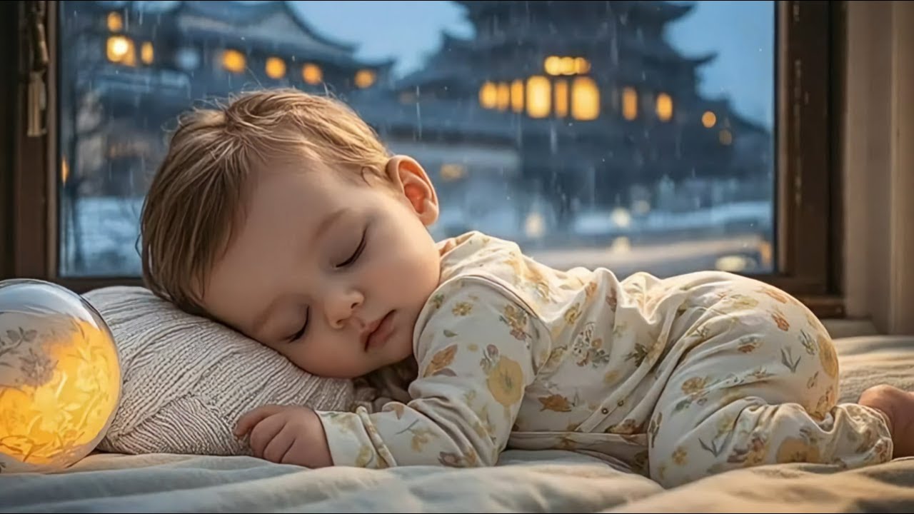 Baby Sleep Music🎶 Mozart & Brahms Rain Lullaby😴 Calm Baby to Deep Sleep💤