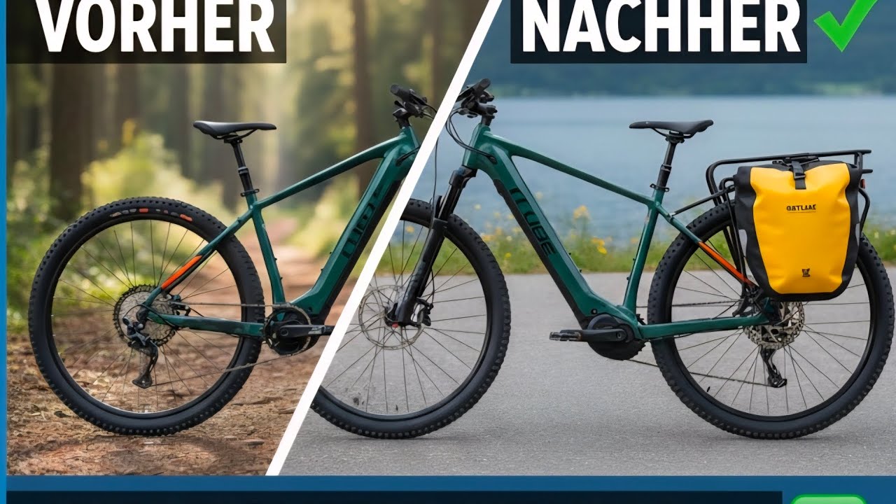 Gepäckträger für Fully E-MTB: Ortlieb Quick Rack XL am Cube Stereo Hybrid 144 installieren