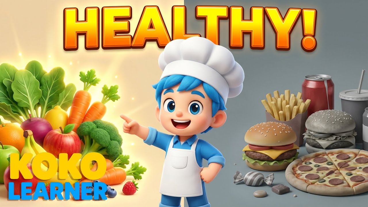 Healthy vs Unhealthy Food 🍎🍟 | Nutrition for Kids | Koko Learner