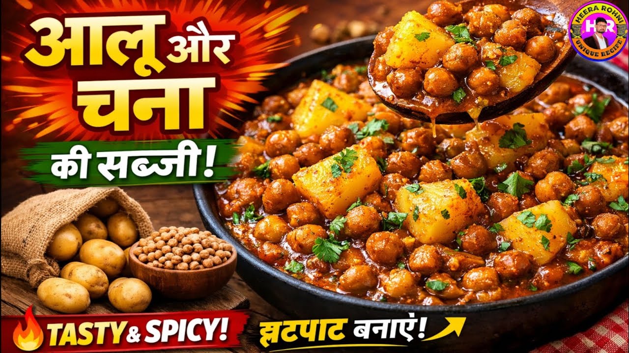 आलू चना रेसिपी | How To Make Aalu Chana Recipe | Tasty Aalu Chana Recipe | आलू चना बनाने की विधि
