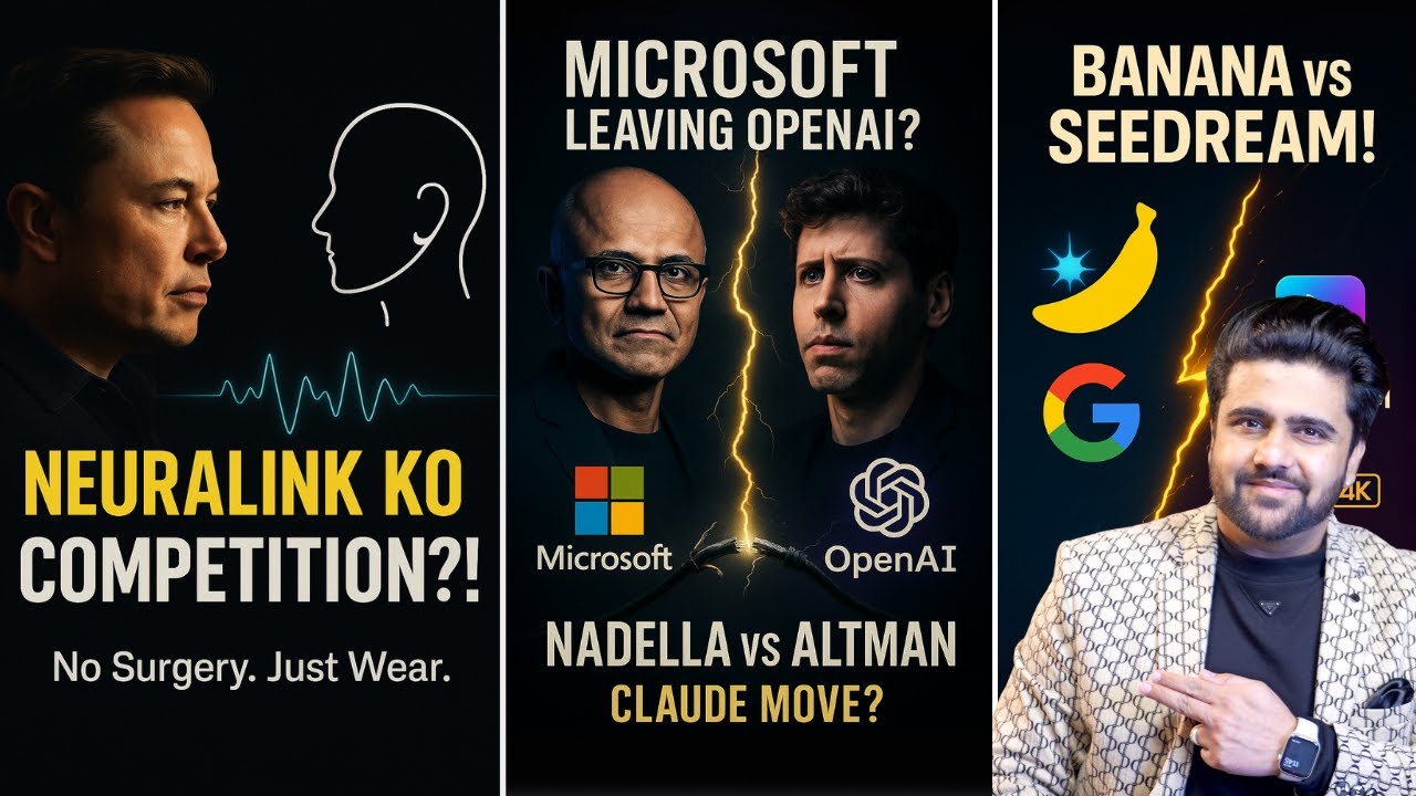 Tech News: World's First Telepathic Wearable, Google, Apple, Amazon AI, Microsoft DUMPS OpenAI, Jio