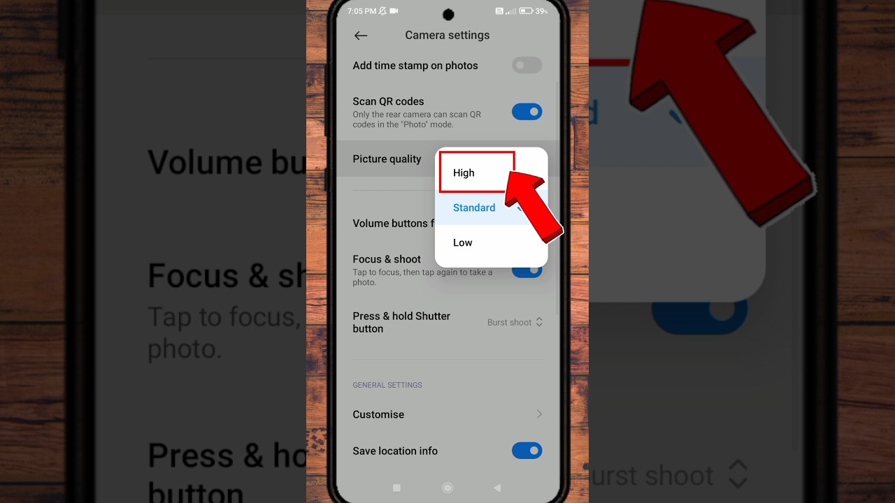 Android Phone Ma Camera Quality Ko Kaise Badhane || How To Improve Camera Picture Quality #shorts