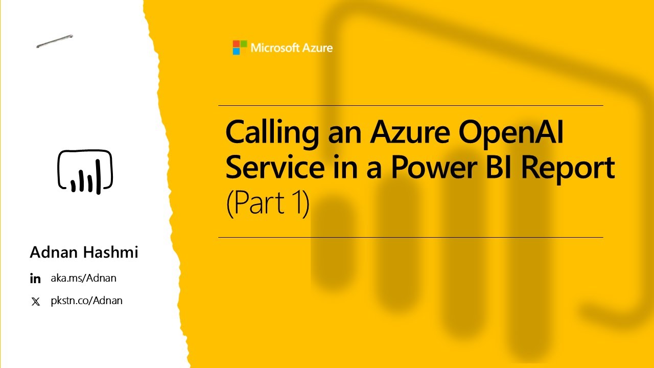 Calling an Azure OpenAI Service in a Power BI Report