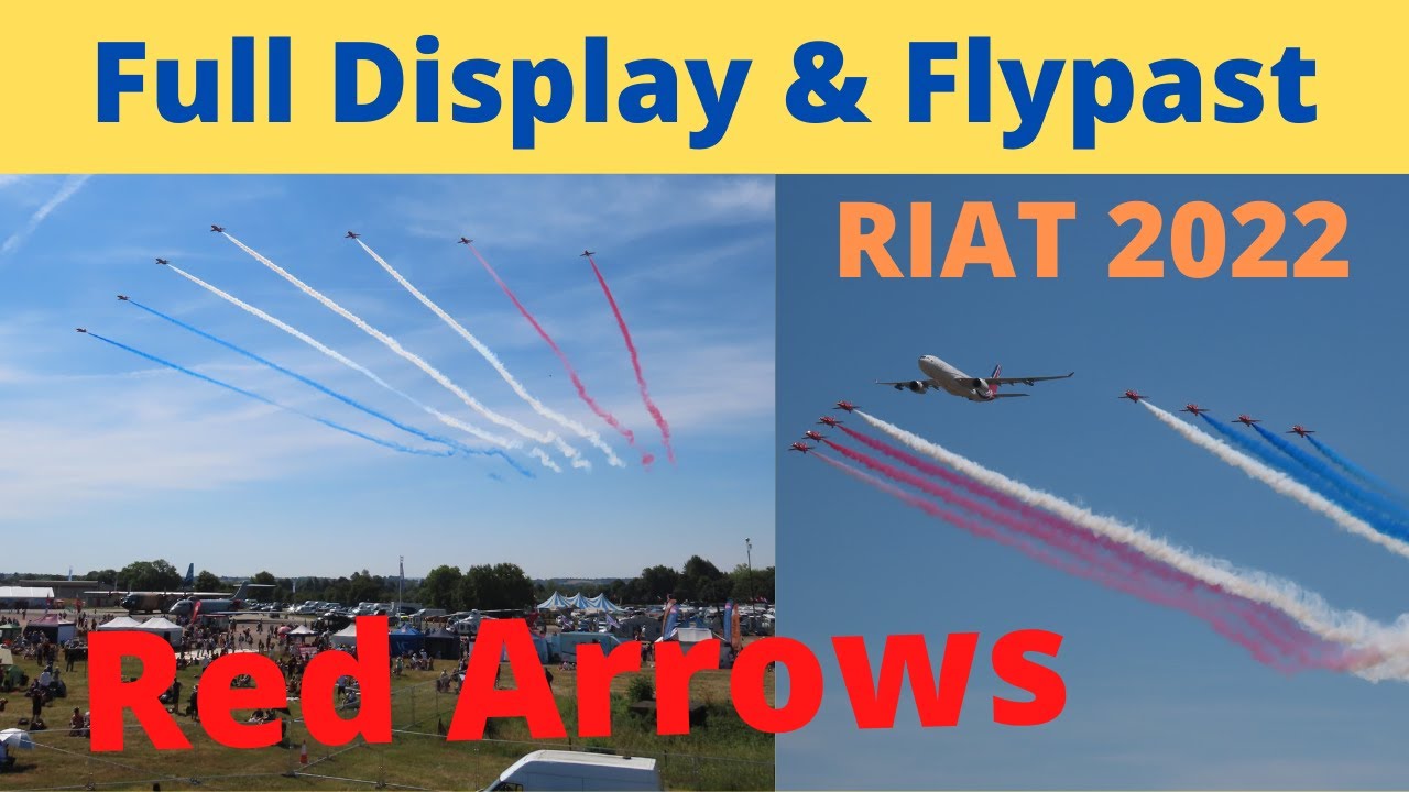 Red Arrows Saturday Full Display & Flypast at RIAT 2022