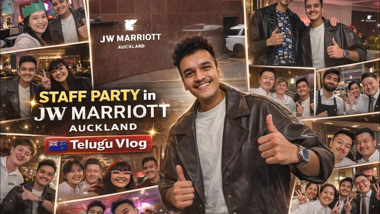 JW marriott staff party in auckland, new zealand Telugu vlog 🇮🇳 》🇳🇿