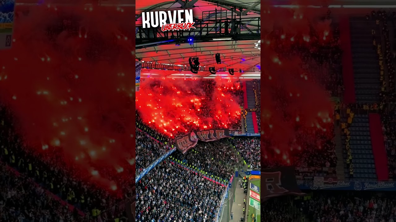 Pyro St. Pauli-Ultras im Hamburg-Derby (HSV - St. Pauli)
