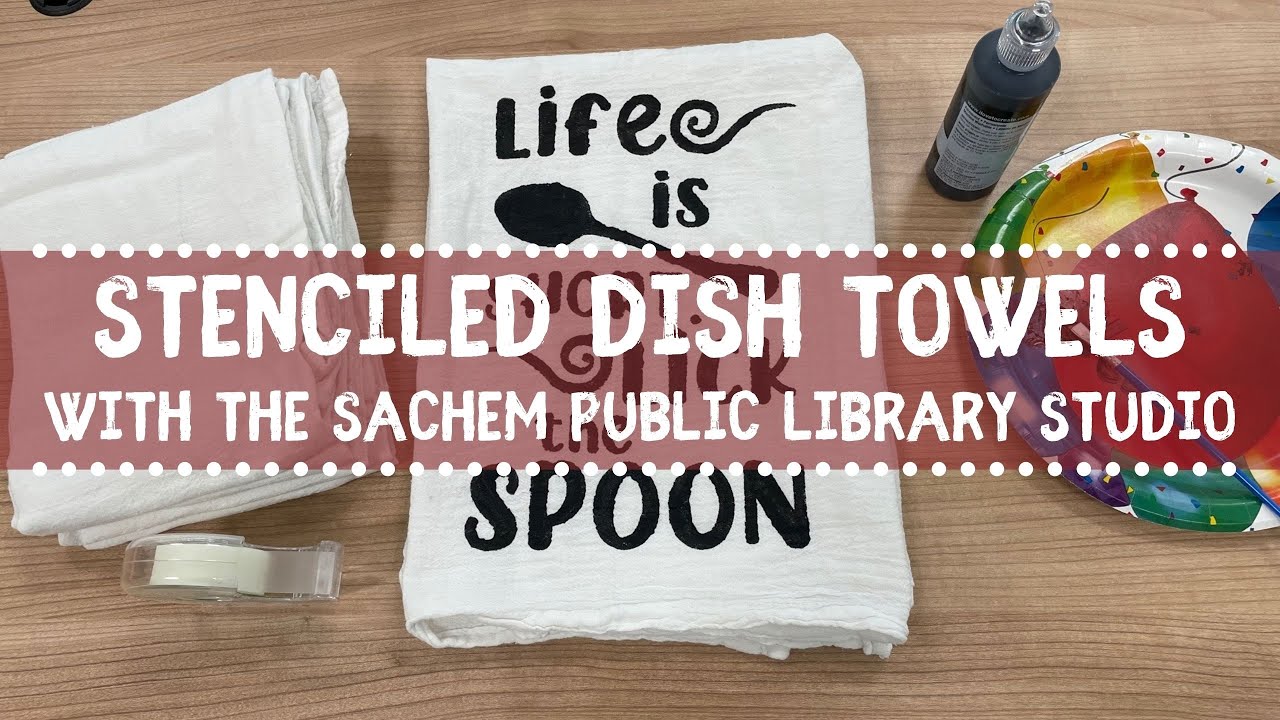 Stenciled Dish Towels