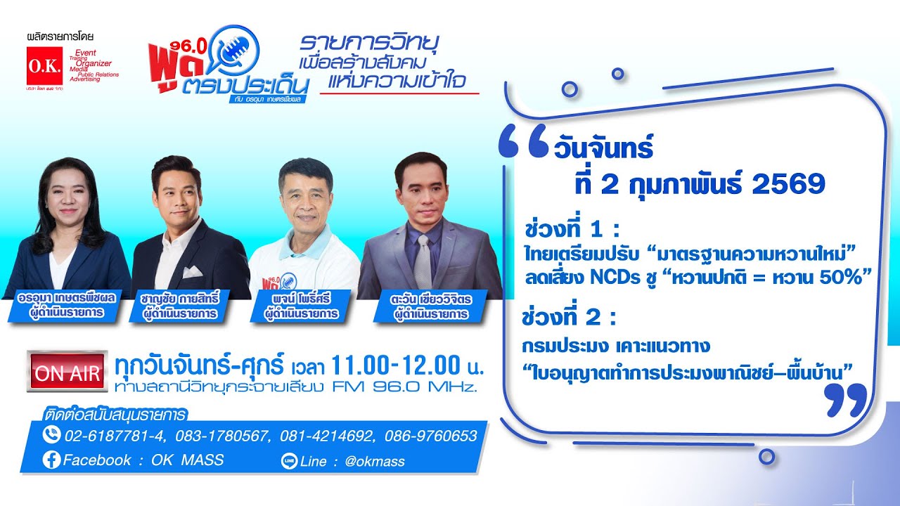 พูดตรงประเด็น | 2 กุมภาพันธ์ 2569