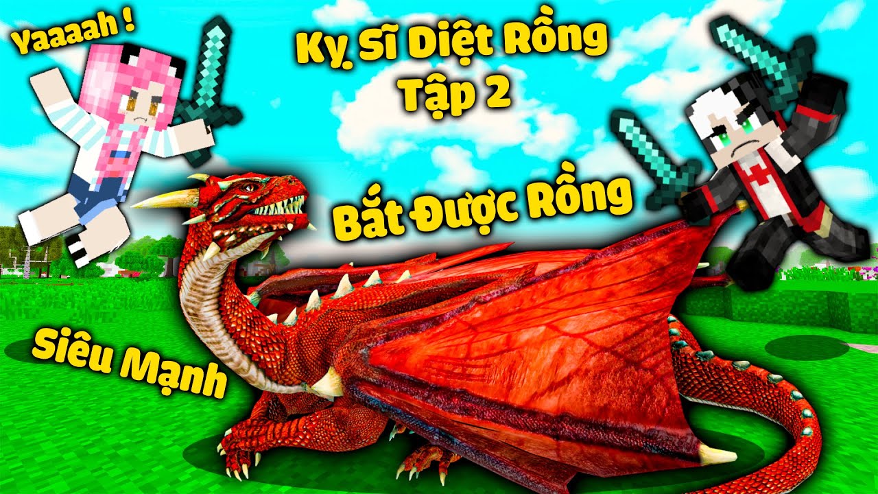 MỀU THỬ THÁCH TRỞ THÀNH KỴ SĨ DIỆT RỒNG TRONG MINECRAFT TẬP 2*REDHOOD THU PHỤC ĐƯỢC RỒNG BÓNG TỐI PE