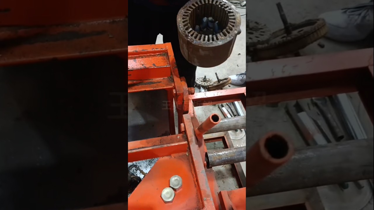I removed the coil #Scrap Station #Horizontal Copper Pulling Machine #Copper Pulling Machine