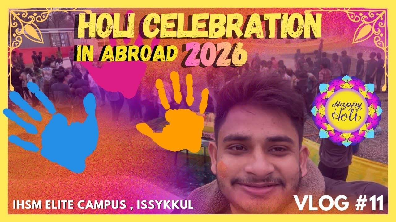 #fyp #enjoy #holi celebration In IHSM Elite Campus kyrgyzstan/MBBS In Abroad🥳🎉🫟🫟