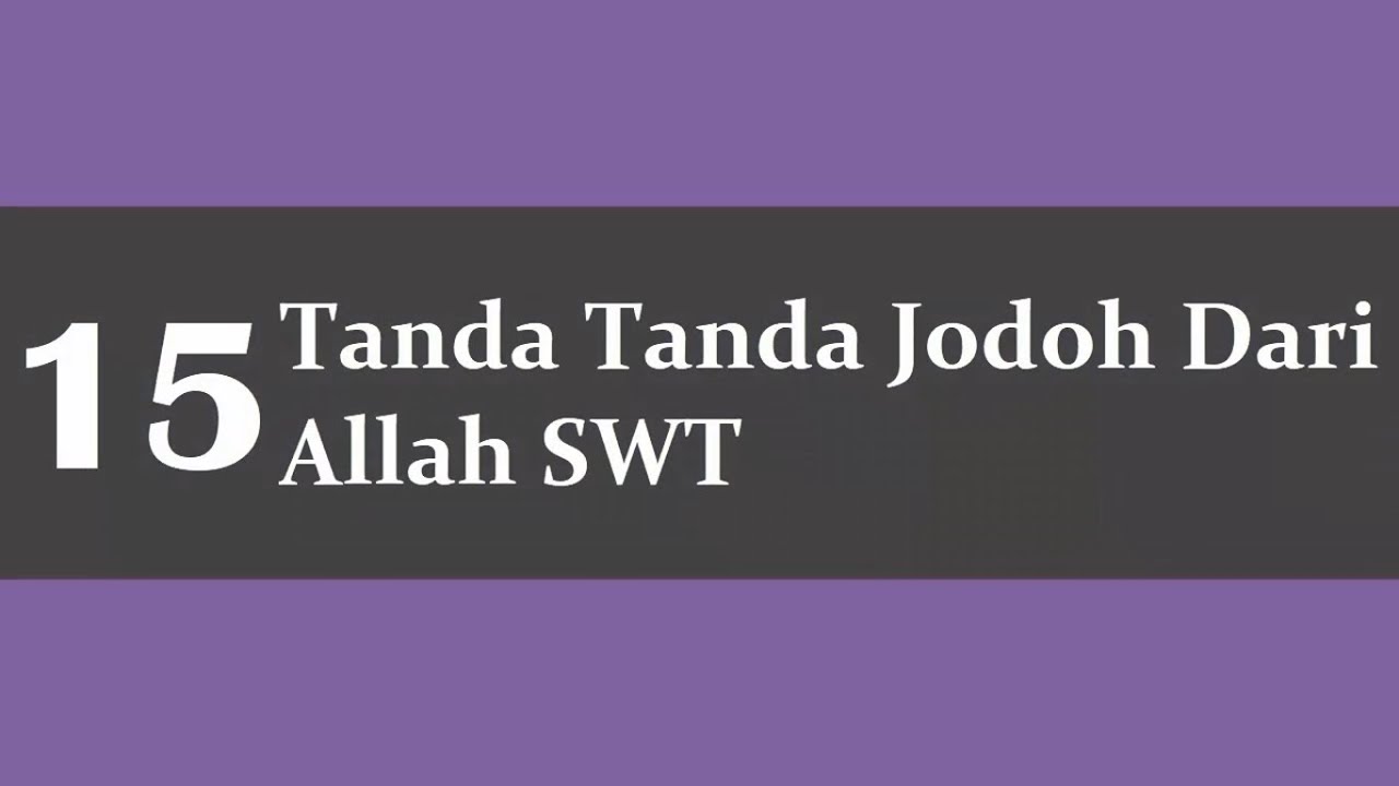 15 Tanda-Tanda Jodoh Dari Allah SWT
