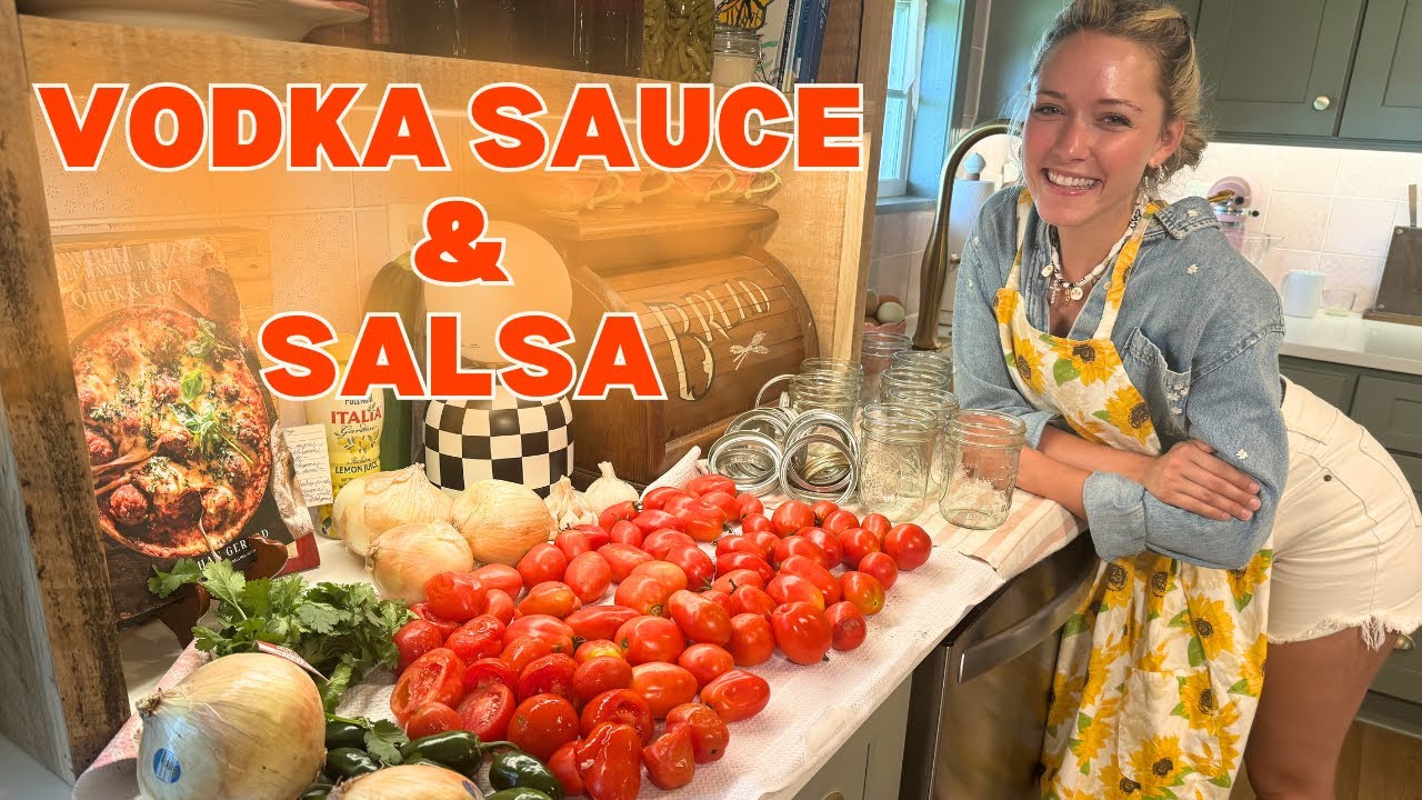 Canning Vodka Sauce & Salsa From Our Garden