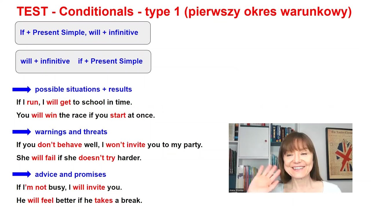 TEST - Conditionals - type 1 - pierwszy okres warunkowy
