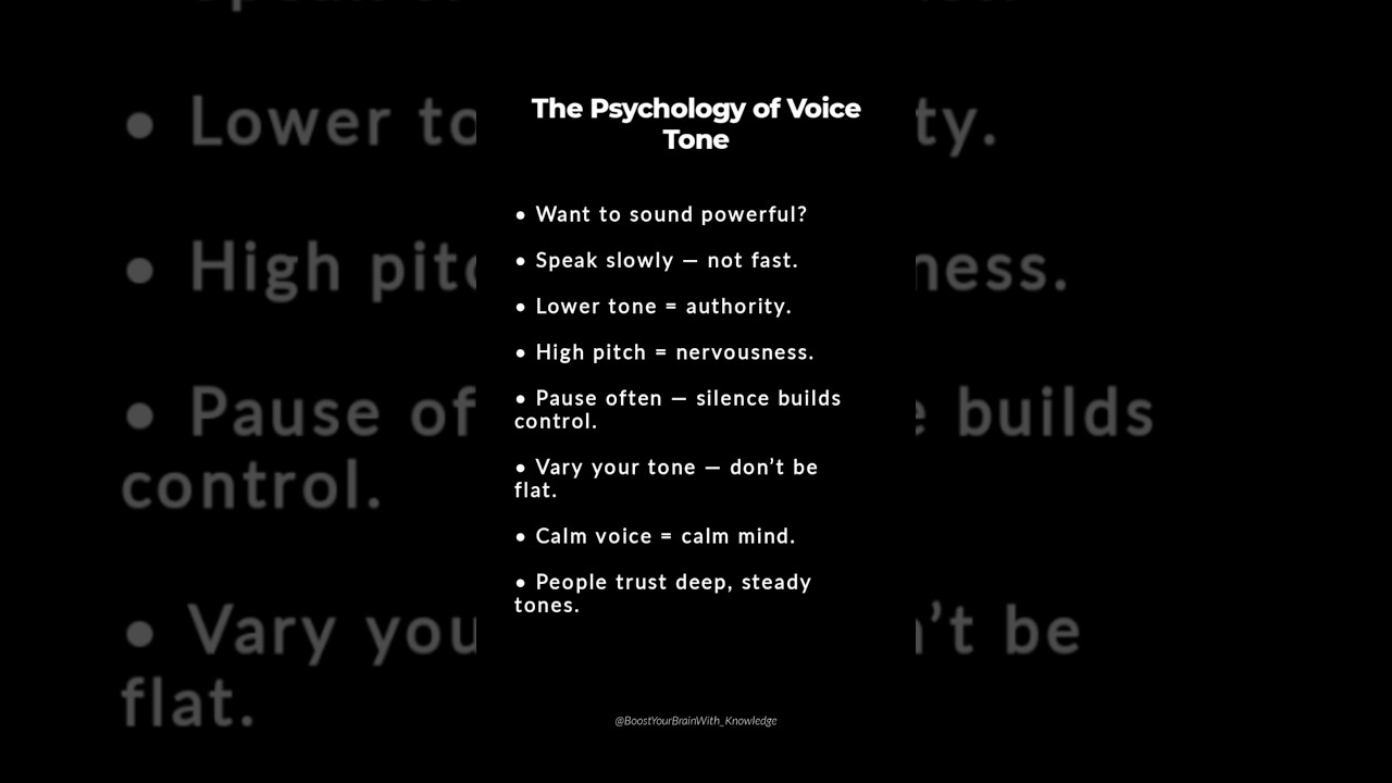 The Psychology of Voice Tone | Speak with Authority & Confidence!