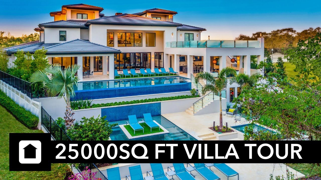 Colossal 25,000sq ft Luxury Orlando Rental Tour - Reunion Resort 15000