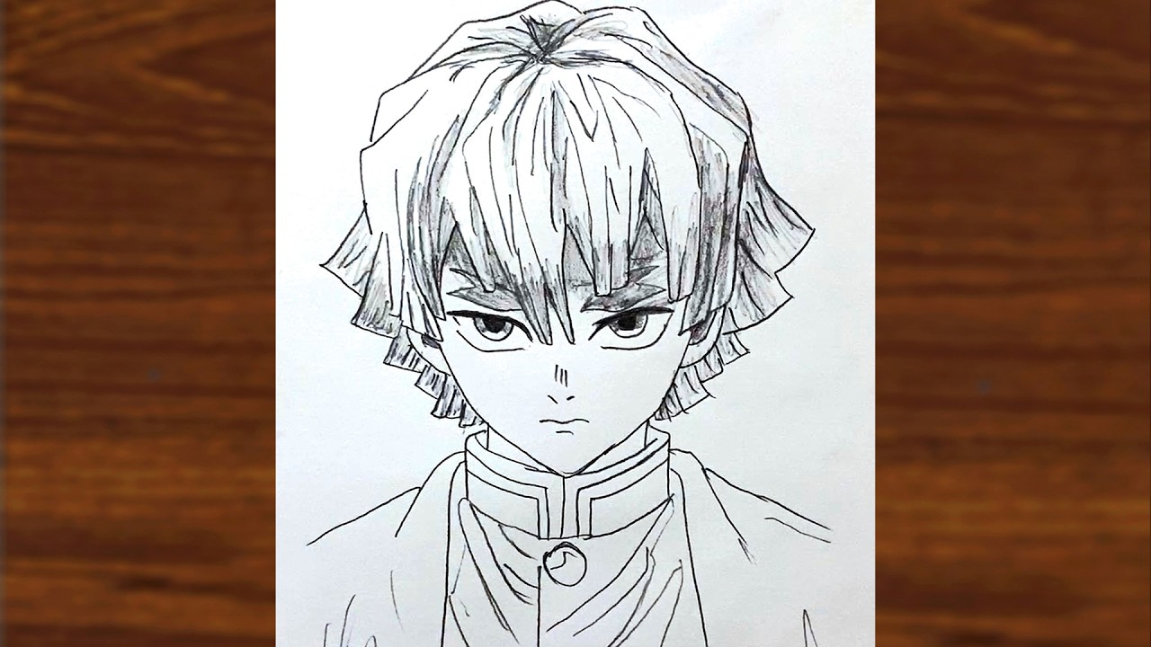 Easy Zenitsu Agatsuma Pencil Sketch for Beginners | DemonSlayerArt