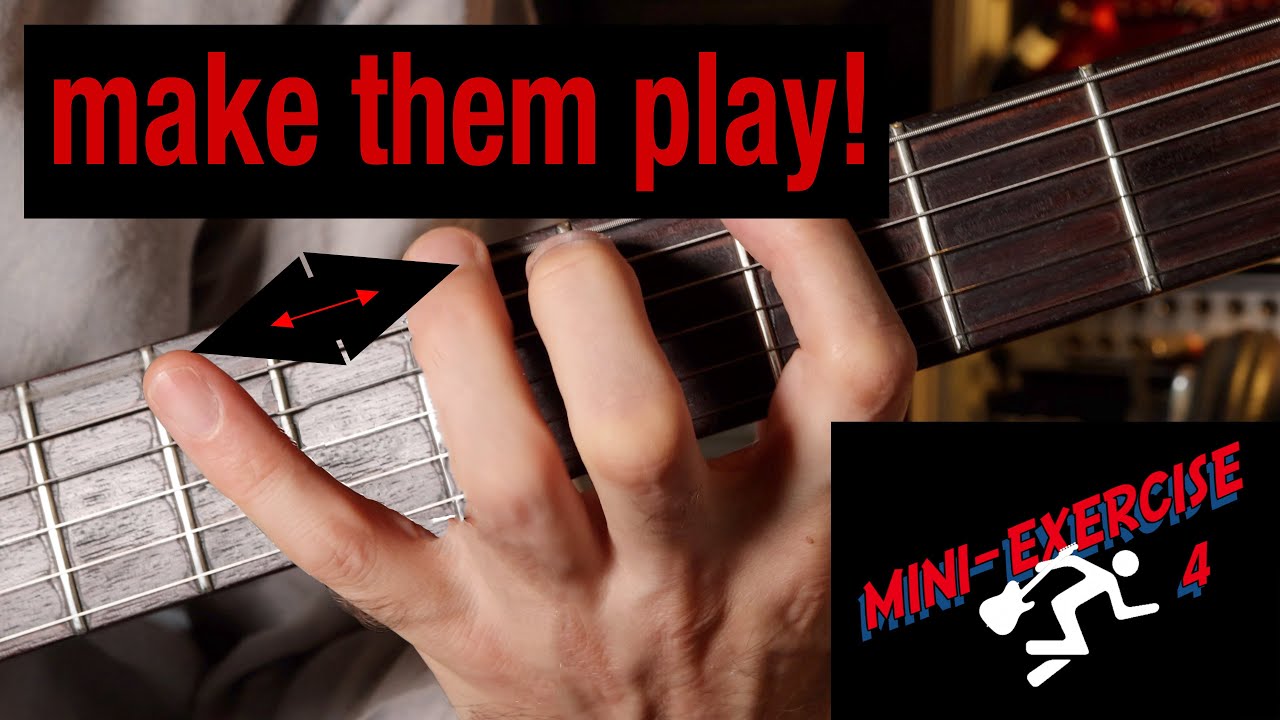 Use all four fingers! One finger per fret 3rd/4th finger exercise & Gm backing riff MINI EXERCISE 4