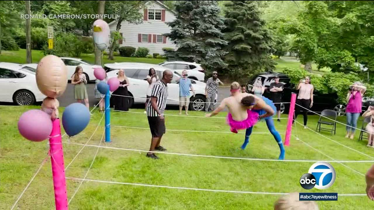 GIRL OR BOY? Couple holds WWE-style gender reveal party | ABC7