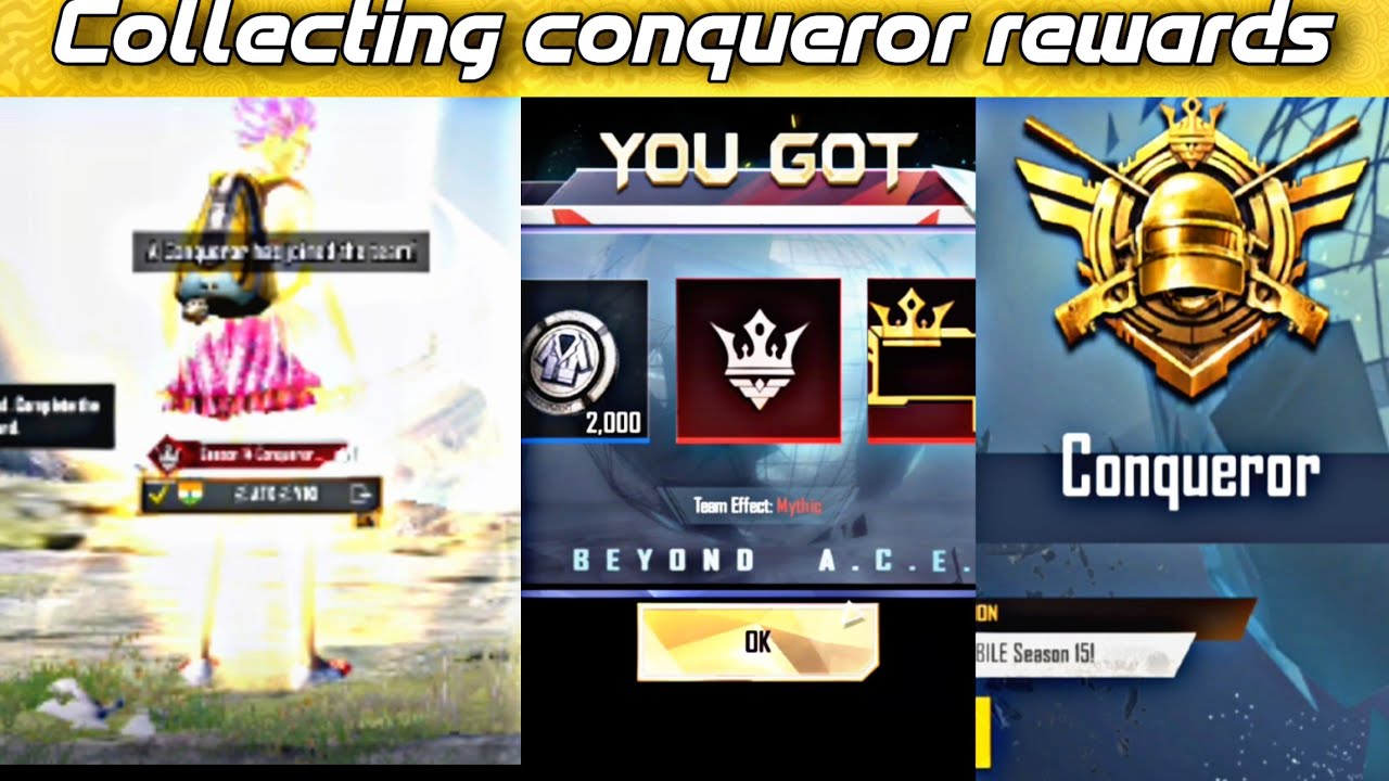 Collecting 🔥conqueror🔥| rewards for the first time in Asia \ PUBG [ MOBILE ]  彡ATX彡VIKI