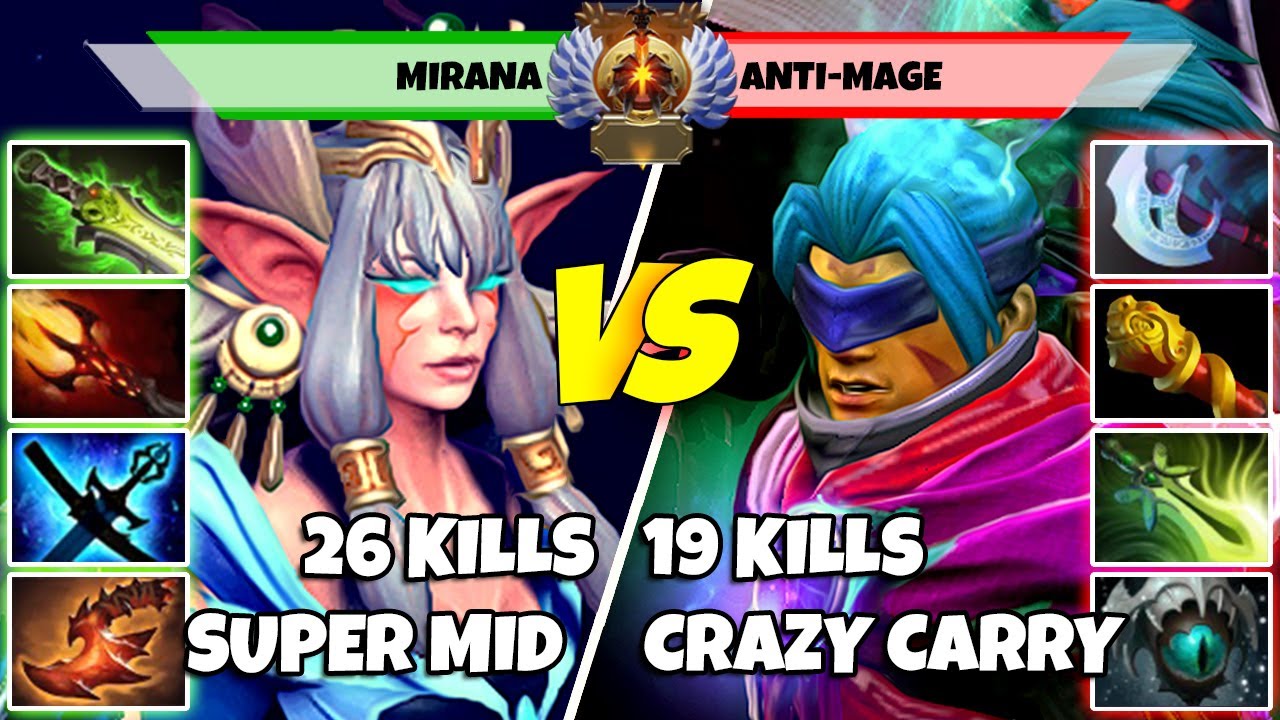 MIRANA (Mid) vs ANTI-MAGE (Carry) - Epic Battle Of Immortal Rank Dota 2 Players - Z Dota 2