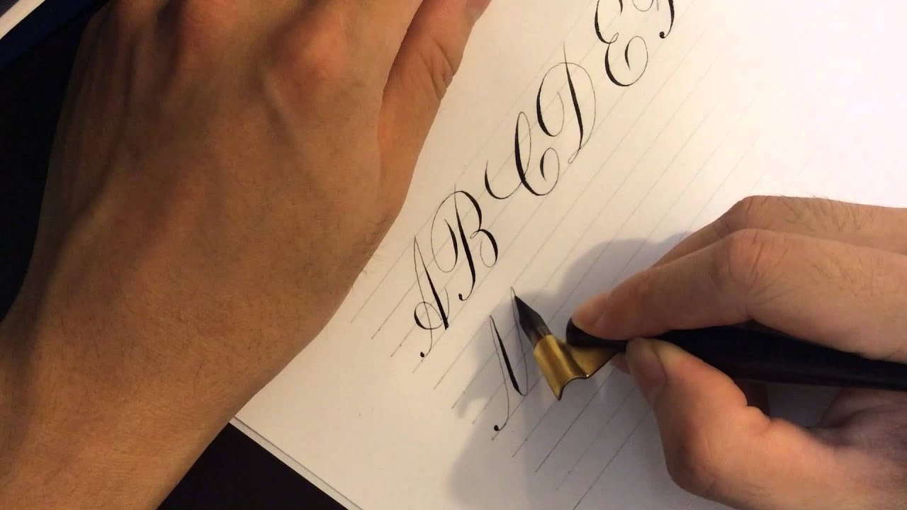 Engrosser's Uppercases and Numbers - Calligraphy by Hoang