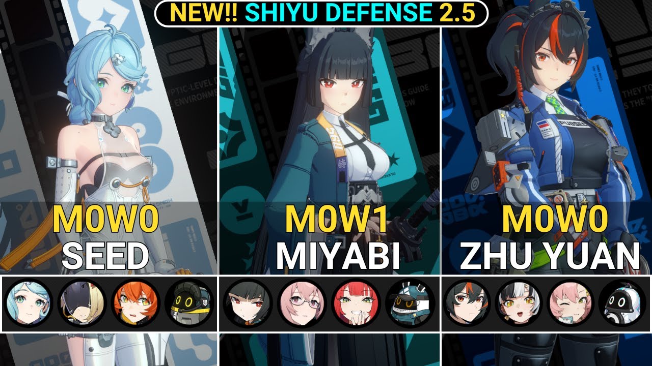 NEW SHIYU RESET! M0W0 Seed & M0W1 Miyabi & M0W0 Zhu Yuan Showcase | NEW! Shiyu Defense ZZZ 2.5