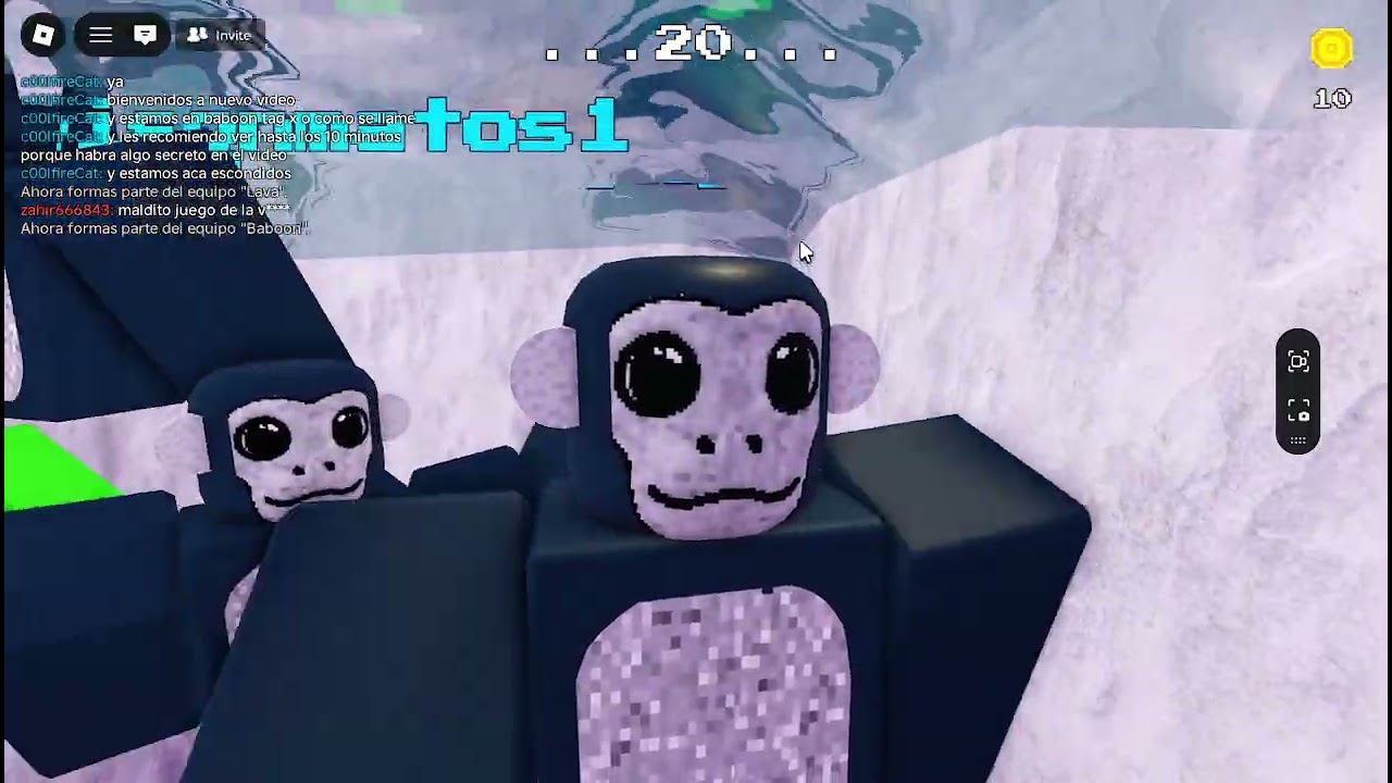 jugando baboon tag X