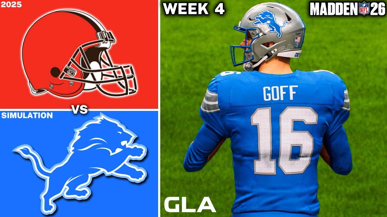 Lions vs. Browns | Week 4 Simulation | Madden 26 PS5 Gameplay