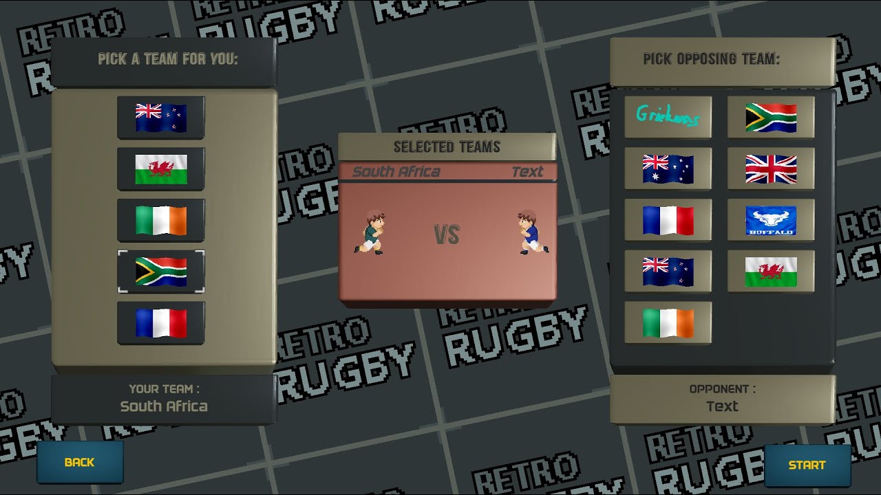 Better than Rugby 25 Gameplay? New Indy Retro Rugby Game coming to PC and Steam. SA vs FRANCE