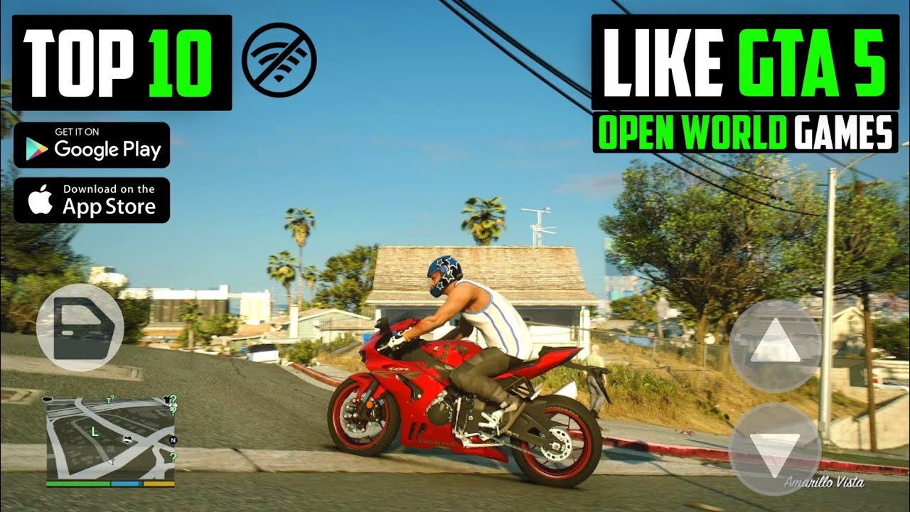 Top 10 OPEN WORLD Games Like GTA 5 OFFLINE For Android High Graphics | open world games for android