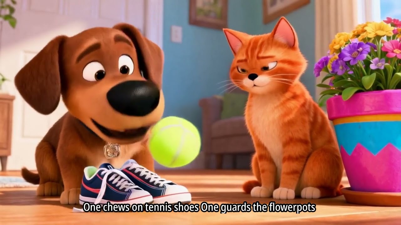 Cat and Dog Best Friends Forever 🐱🐶 | Fun Kids Song & Dance (Shorts)