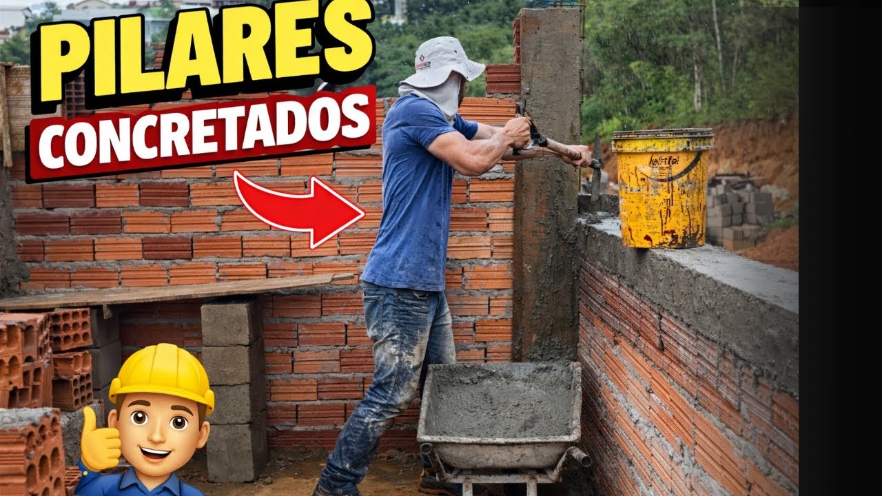 PILAR CONCRETADO! Como Fazer Pilar de Concreto na Obra (Passo a Passo) 
