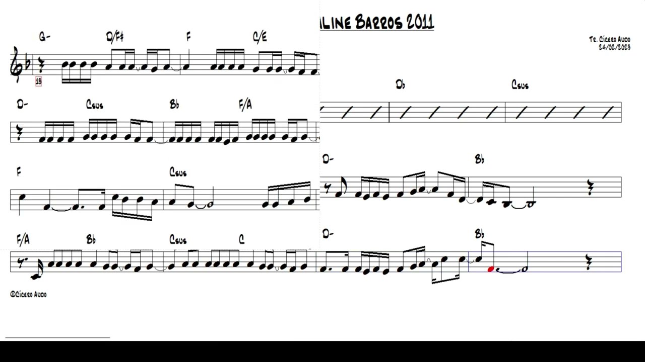 Ressuscita-me - Aline Barros 2011 (Tenor Sax Bb) [Sheet music]