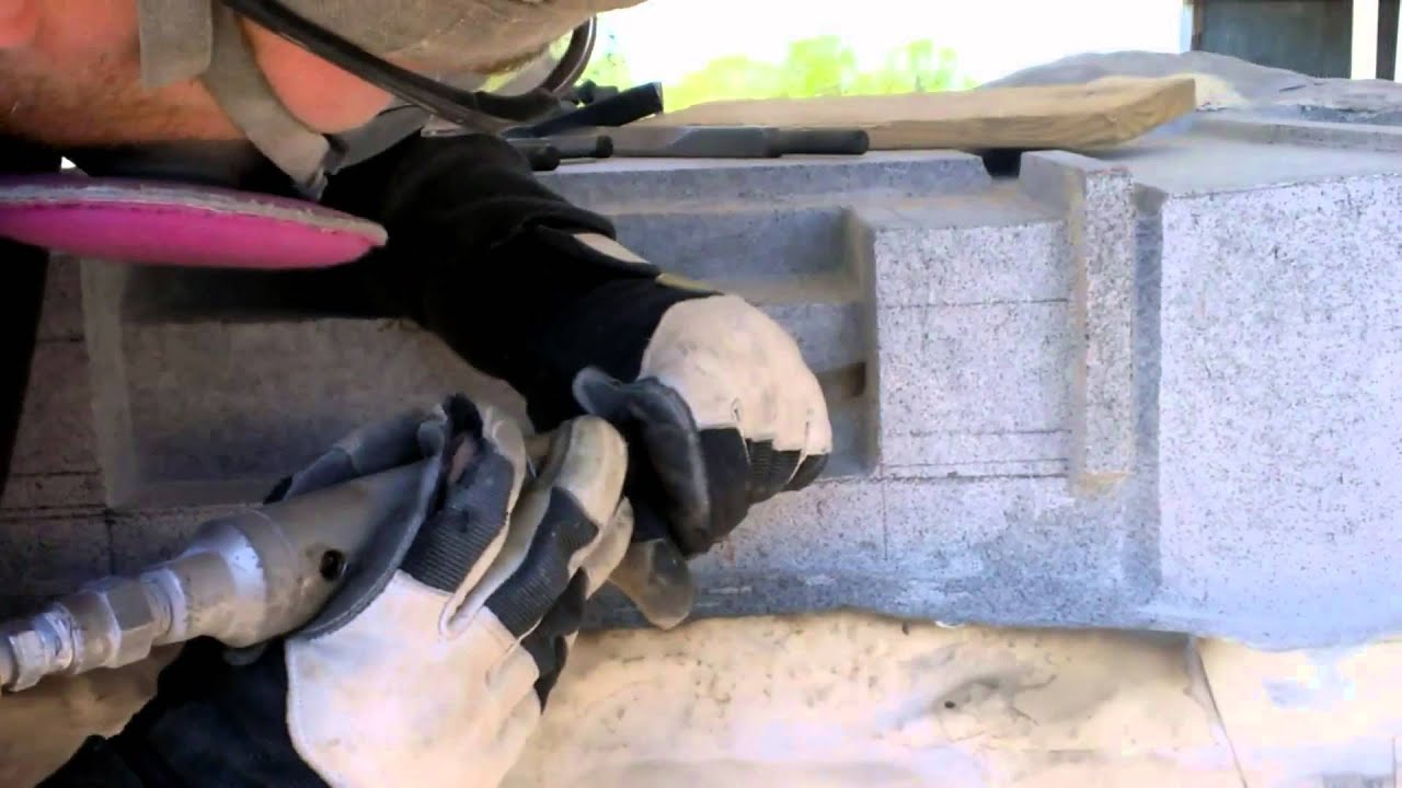 Hand Carving a 2500 pound Granite Monument - Memorial